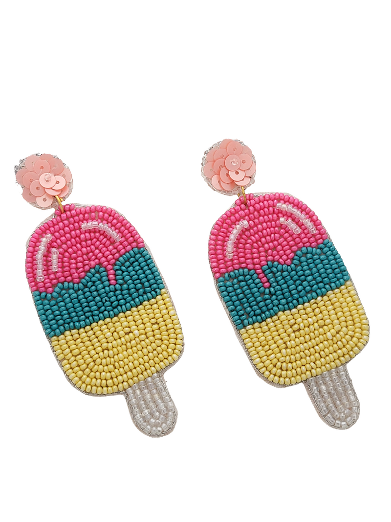 Popsicle Beaded Dangle Earrings