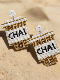 "CHAI" Beaded Dangle Earrings