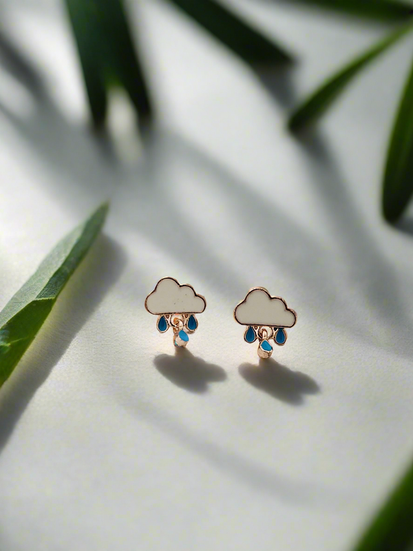 Rainy cloud Mini stud Earrings