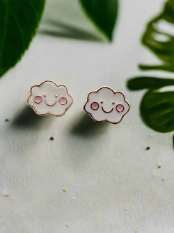 Happy Cloud Mini Stud Earrings