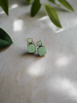 Pastel stones stud earrings