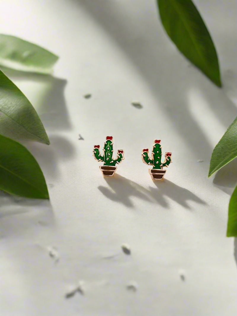 Cactus  mini studs earrings