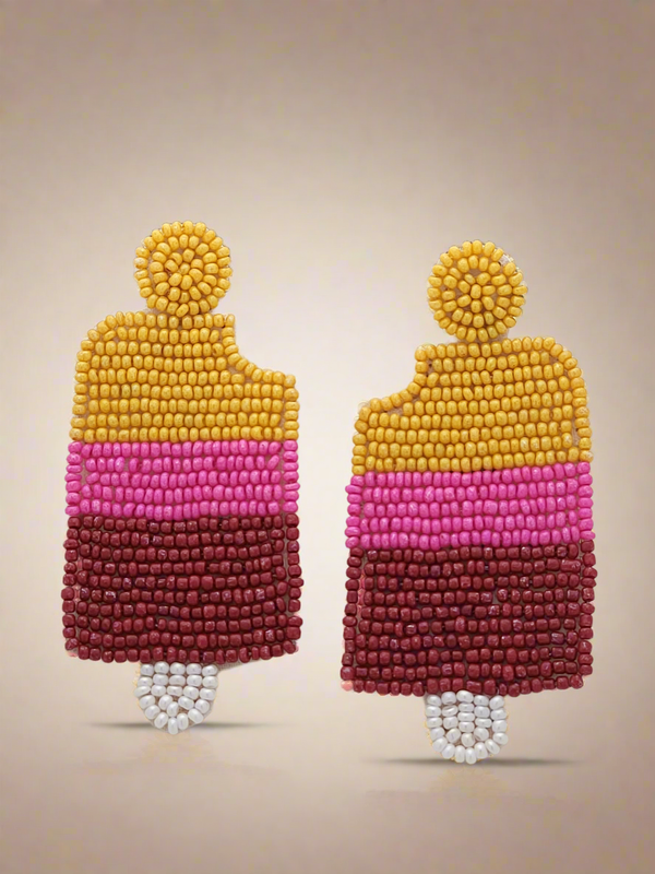 Bitten Popsicle Beaded Earrings