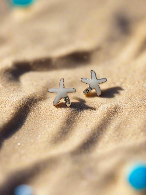 Enamelled Starfish Mini Studs