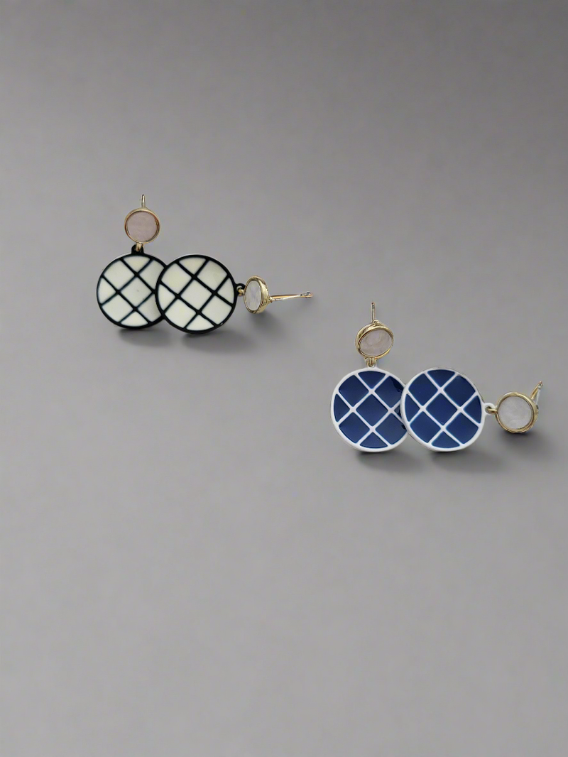 Checkered earrings