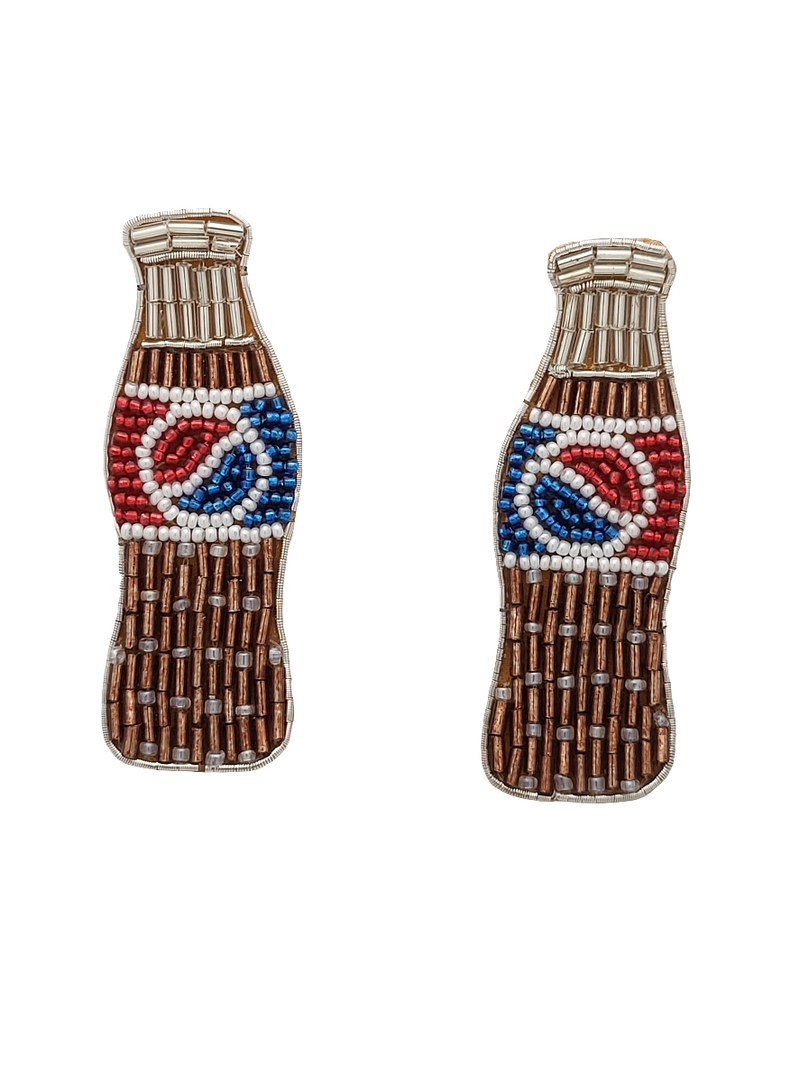 Soda Bottle Beaded Earrings