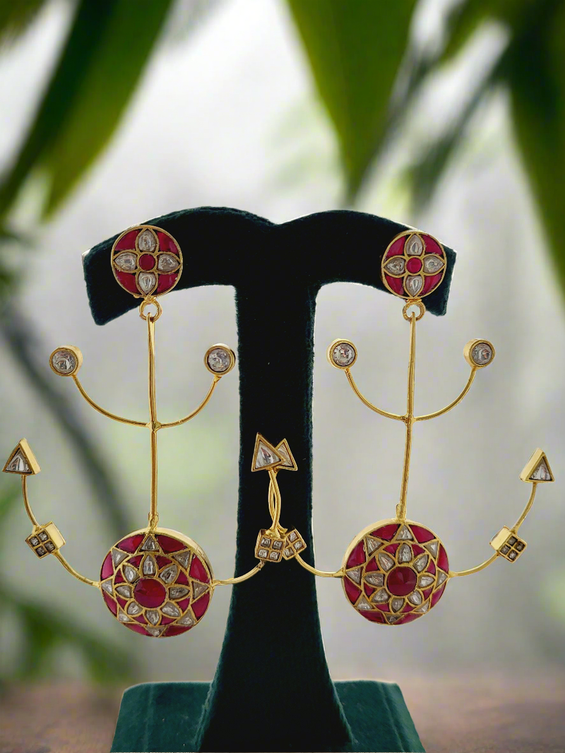 Anchor Motif Drop Earrings