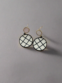 Checkered earrings