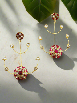 Anchor Motif Drop Earrings